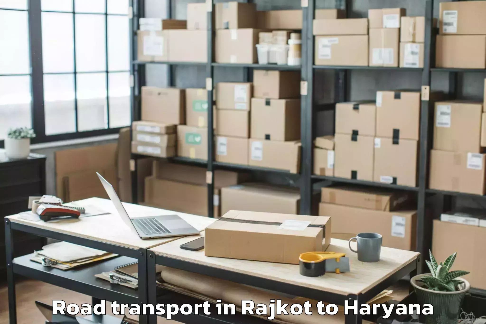 Book Rajkot to Abhilashi University Rohtak Road Transport Online